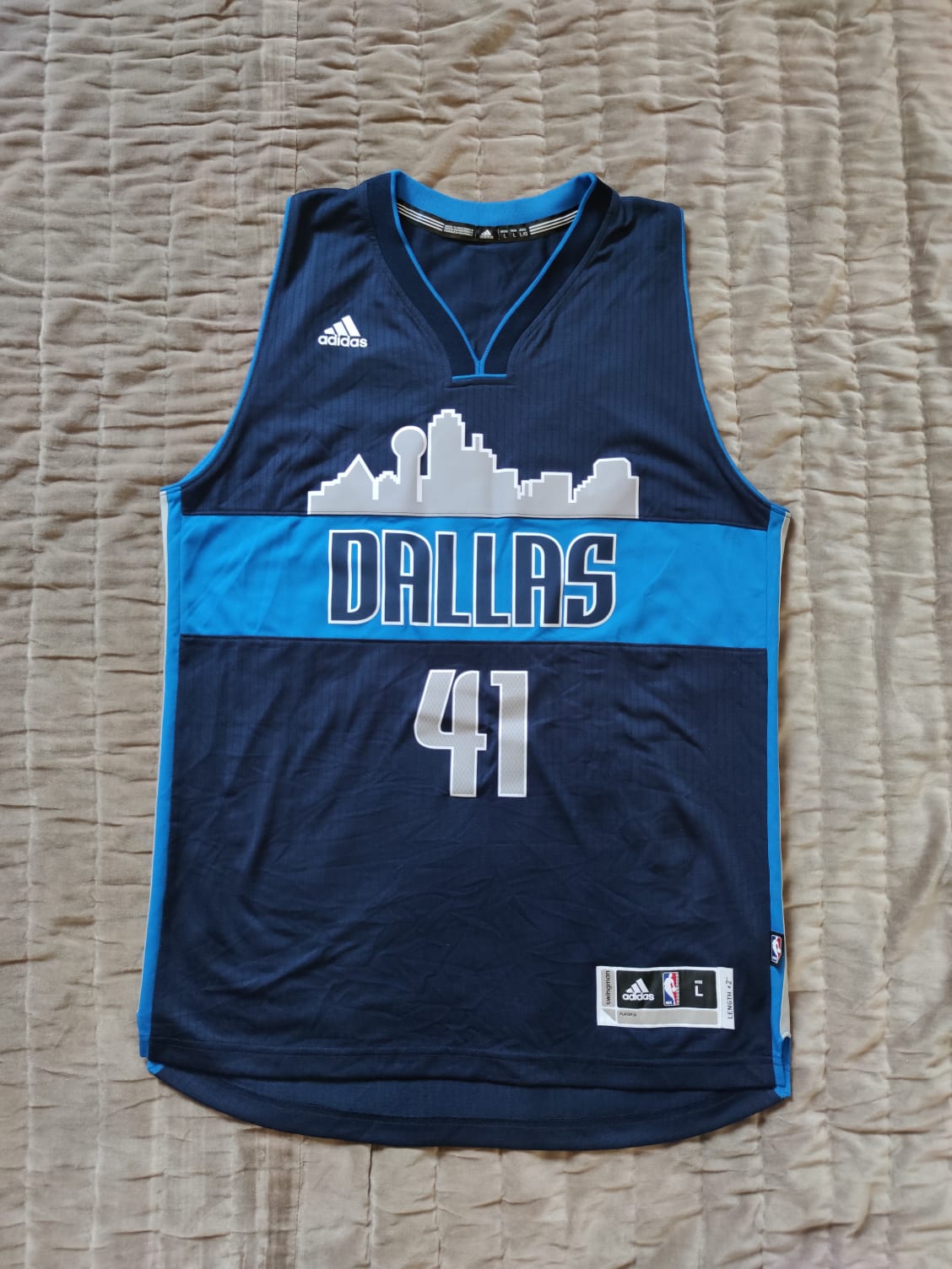 Dirk Nowitzki #41 Adidas Swingman Jersey Dallas Mavericks Blue