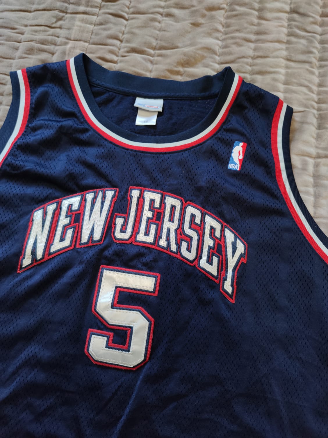 Jason Kidd #5 New Jersey Nets Authentic Reebok Jersey