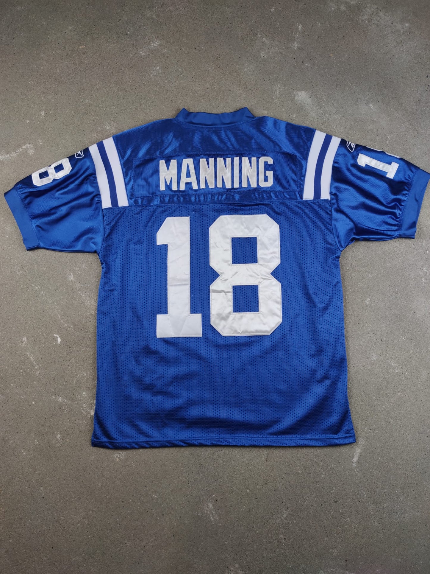 Peyton Manning #18 Colts Captain Patch Jersey Reebok Authentic